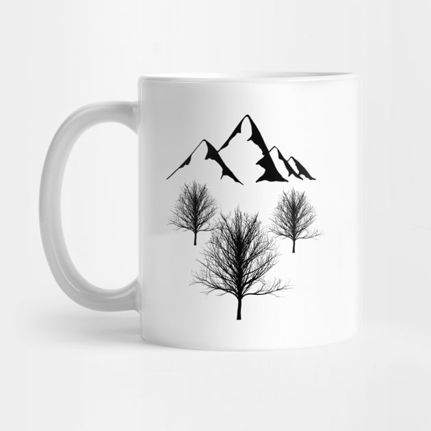 Tree near Mountain by Kiyiya Designs